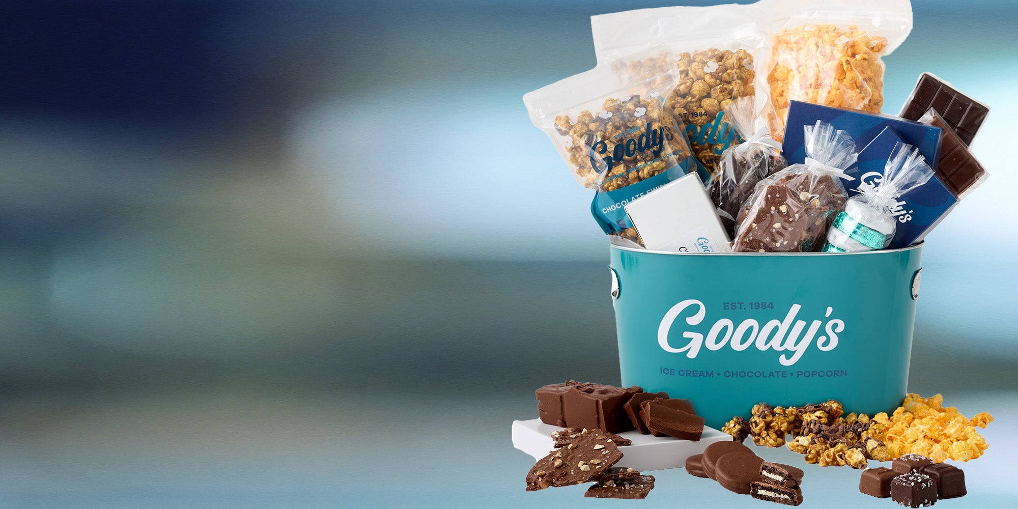 goody's gift sets, popcorn and chocolate gift sets