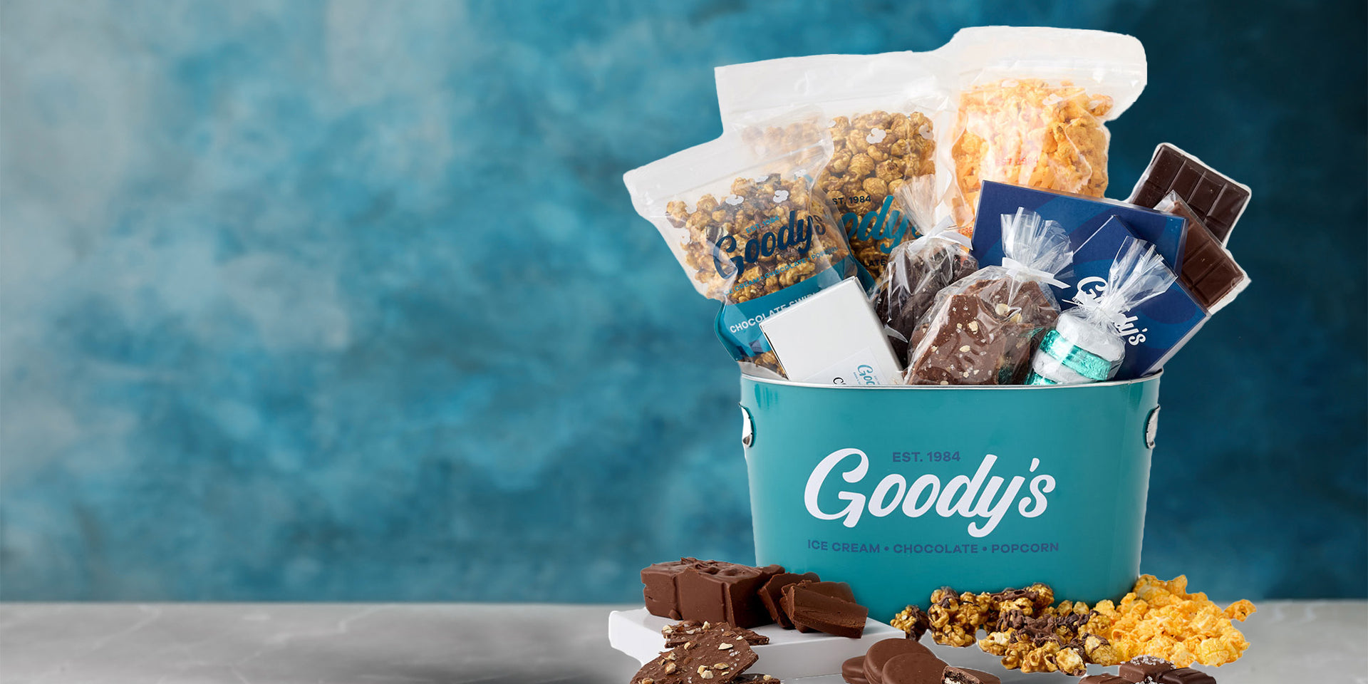 goody's gift sets, chocolate and popcorn gift sets