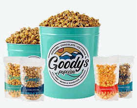 2-Flavor Popcorn Tin I Goody's Gourmet Popcorn – GoodysofBend.com