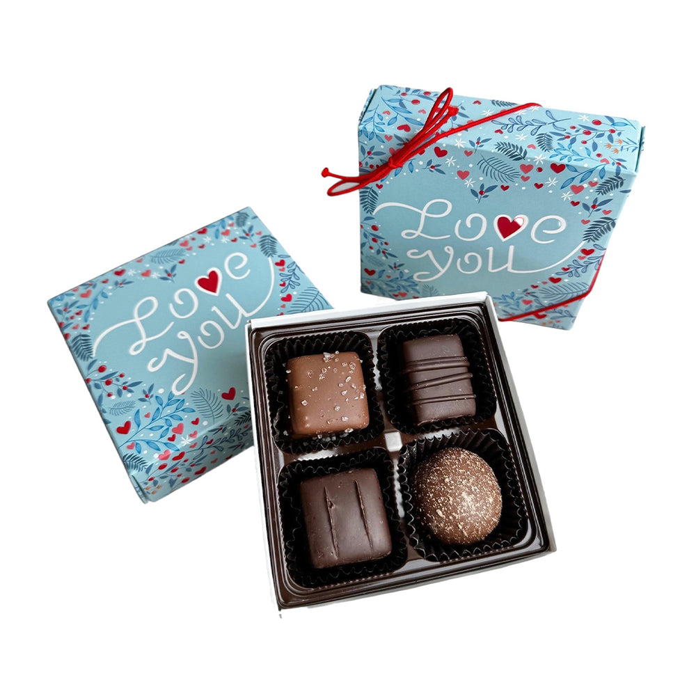 "I Love You" Valentine's Assorted Chocolates 4 Piece, 3-Pack