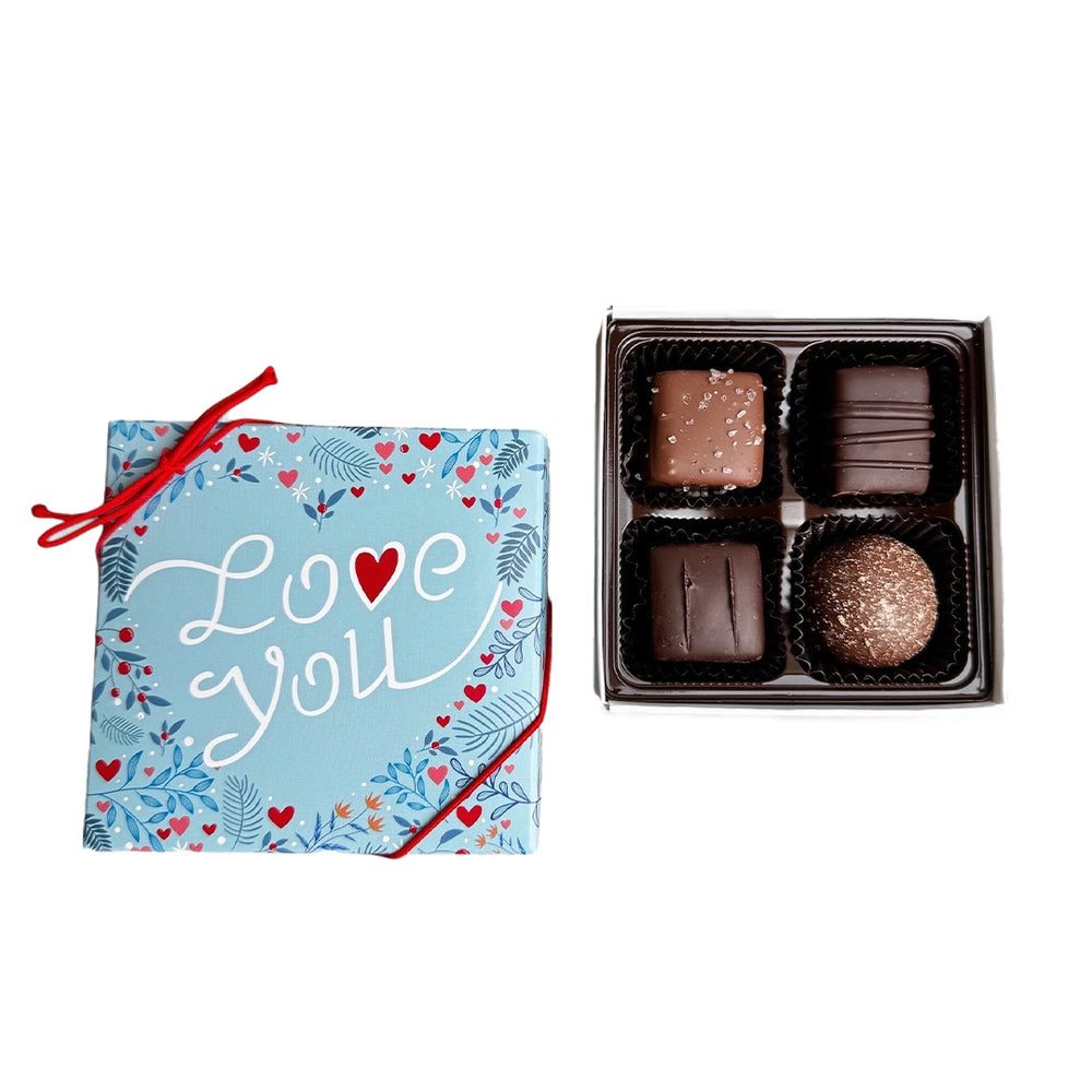 "I Love You" Valentine's Assorted Chocolates 4 Piece, 3-Pack