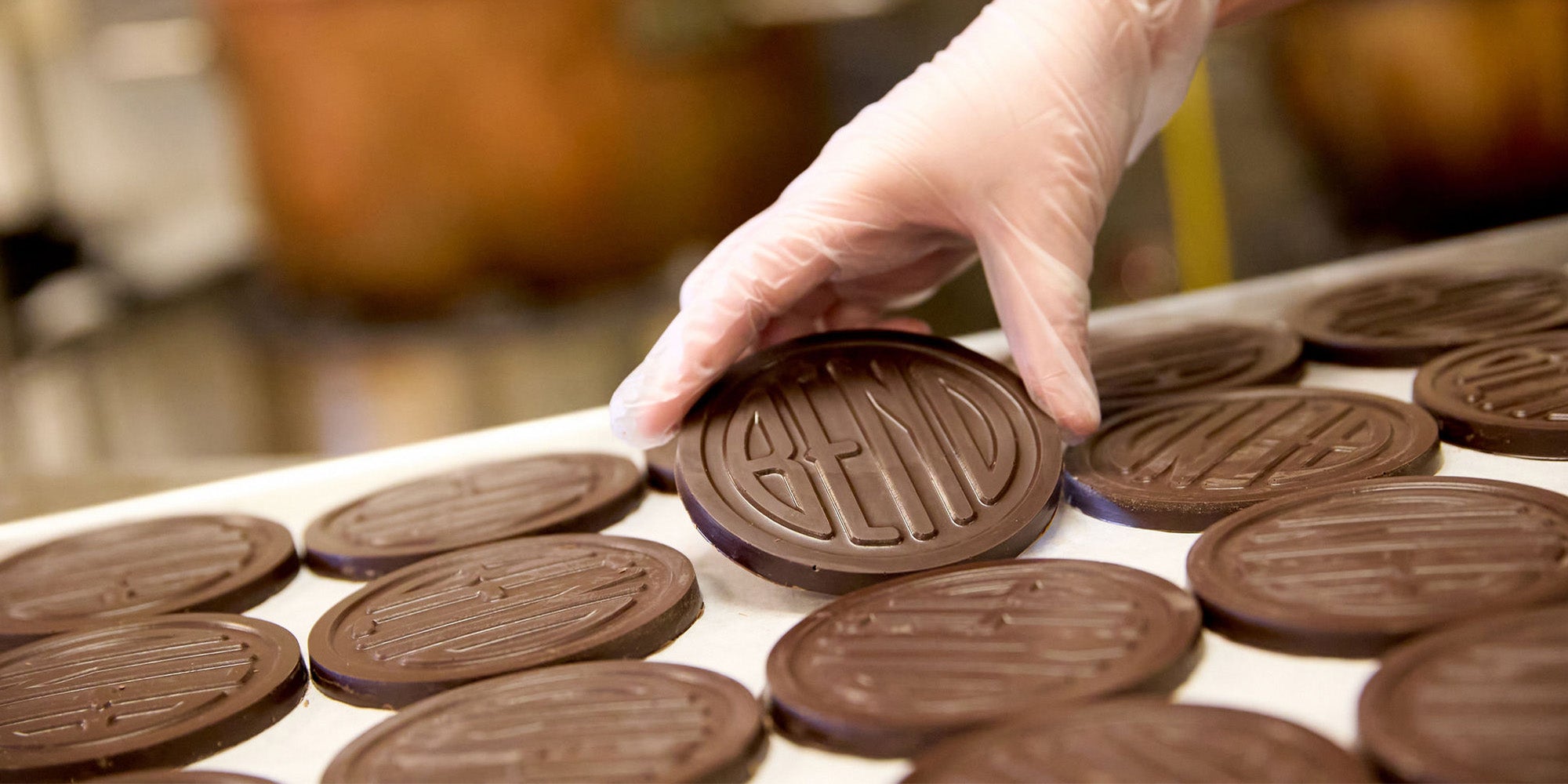 custom chocolates, Bend logo