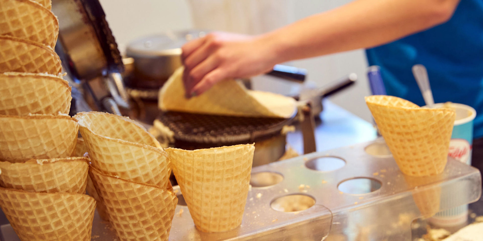 premium ice creams and handmade cones 