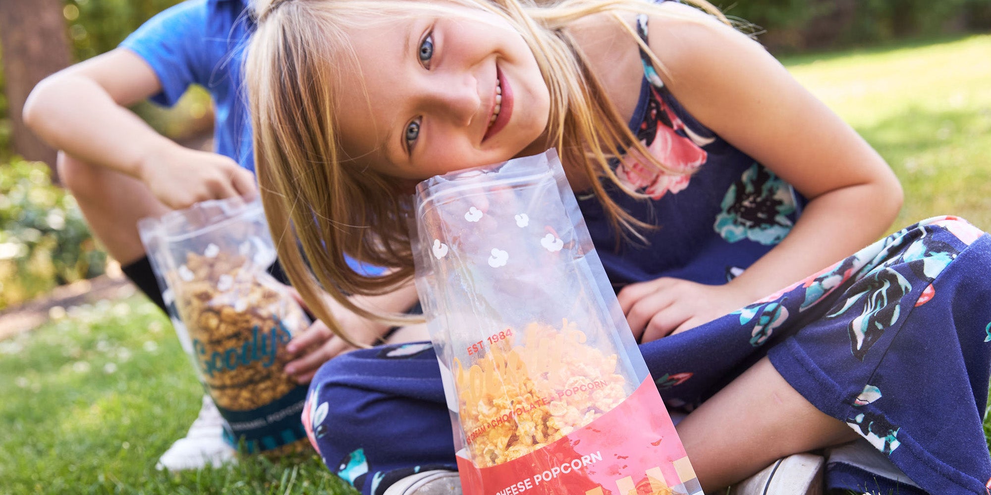 popcorn fundraiser, girl with goody's chocolate 